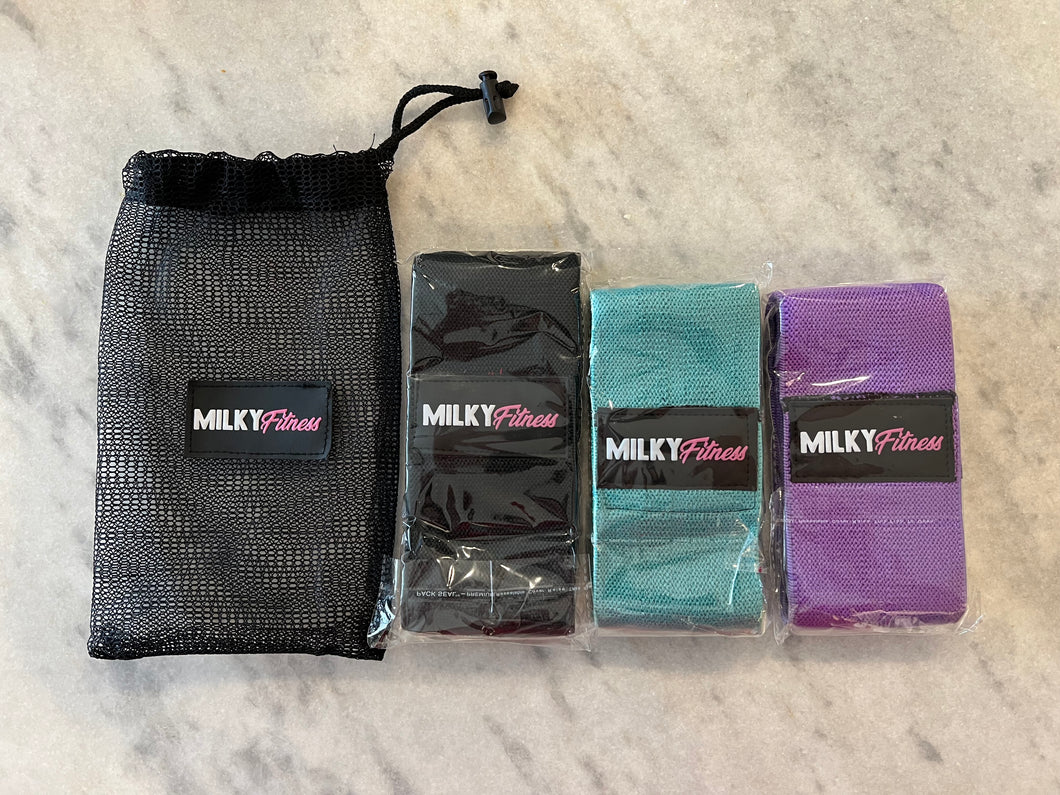 3 Pack Milky Fitness Resistance Bands (Colors MAY vary!)